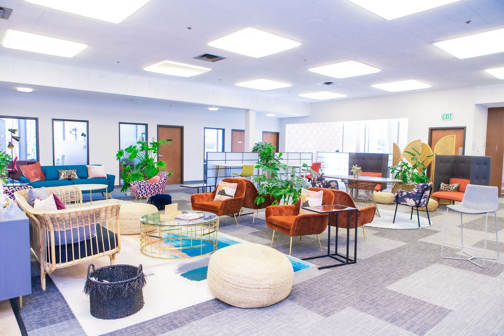 the community work space at vida coworking in portland
