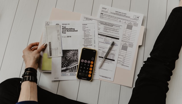 a freelancer working on taxes