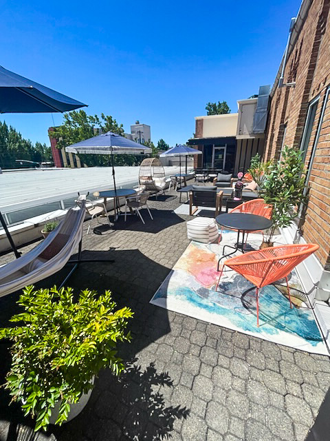VIDA Coworking's outdoor patio and hammock