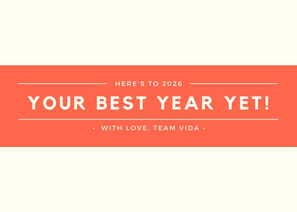 An orange banner that reads "Your best year yet!"