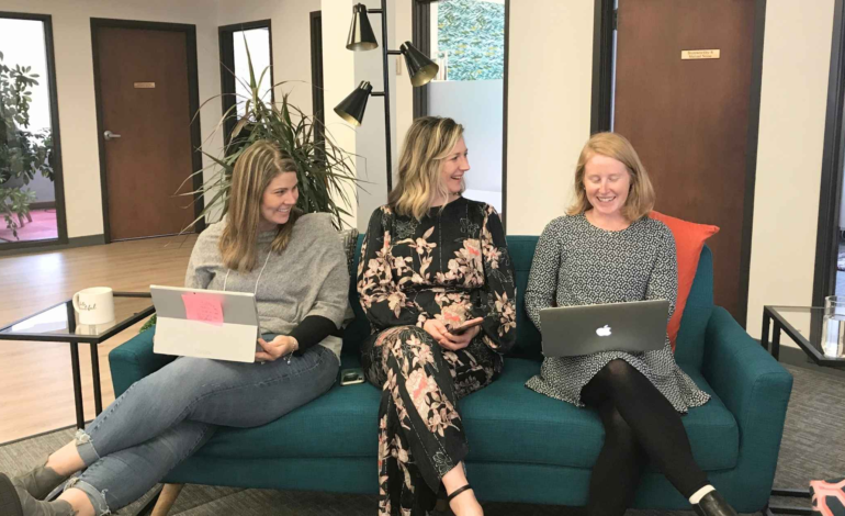 Women entrepreneurs coworking together at VIDA Coworking in Portland, Oregon